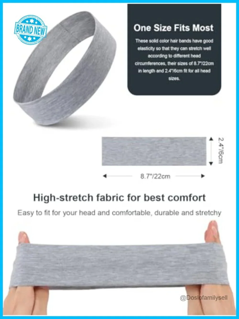Non-Slip Stretchy Sports Headbands for Women Workout Yoga Running
